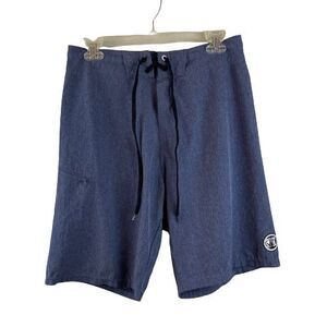 BODY GLOVE Mens 30 Blue Heathered Vapor Swim Board Shorts Water Repellent